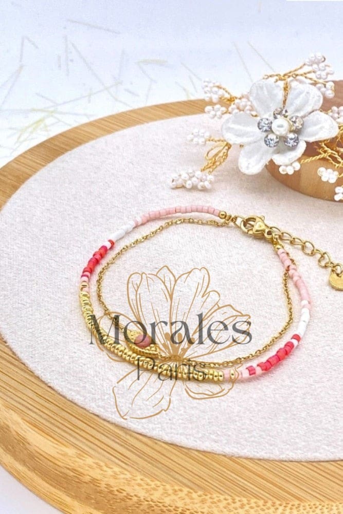 Bracelet Bohème Perles Multicouches Konxi – Pierre Naturelle, Ajustable, Pour Femme (19 Cm)